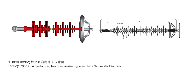 110kV棒型悬式复合绝缘子
